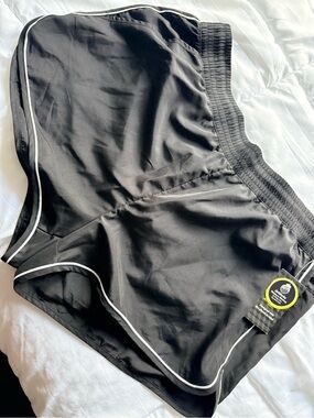 *Never Worn*Athletic Works Black Performance Shorts with White Logo